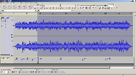 Screen shot of Audacity editing, stage 1