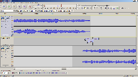 Screen shot of Audacity editing, stage 4