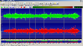 Screen shot of GoldWave processing, stage 1