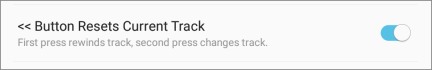 &rarr; Button Resets Current Track